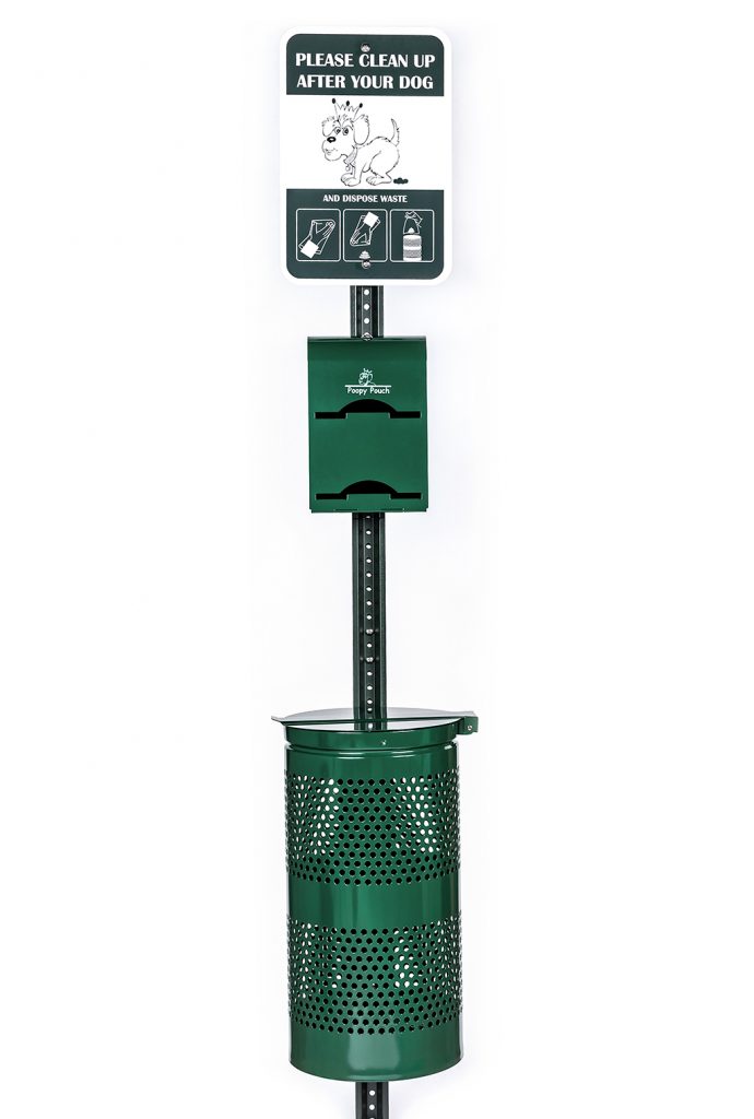 The Imperial Pet Waste Station helps keep dog messes clean!
