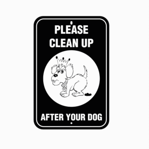 Poopy Pouch Sign (Black)
